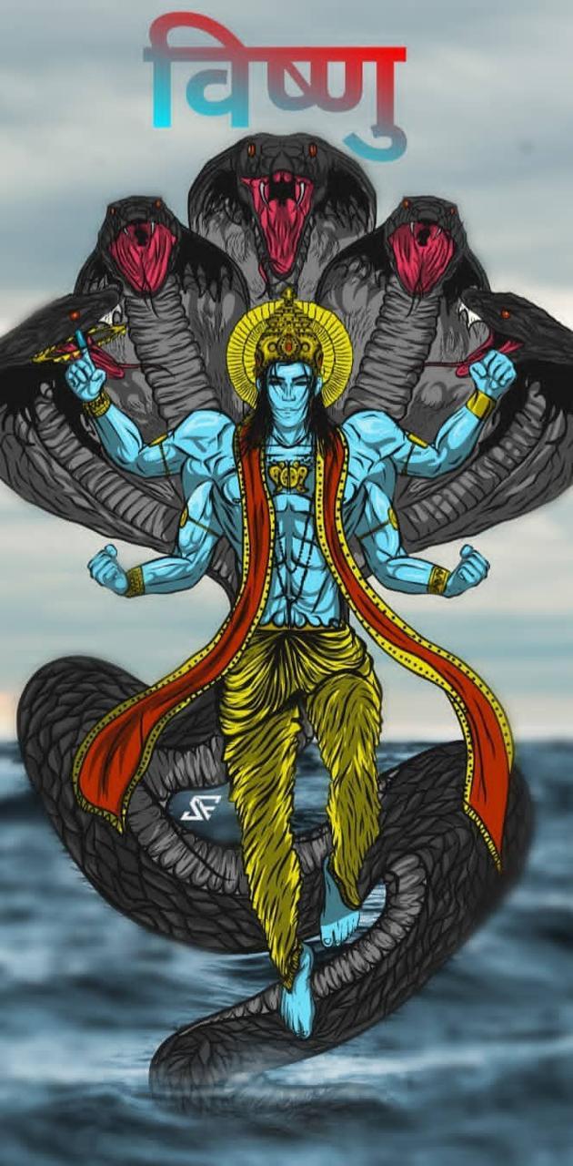 630x1280 Lord Vishnu wallpaper