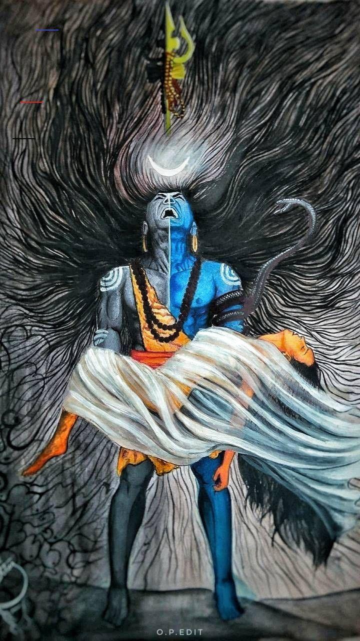 720x1280 Angry Shiva Wallpaper HD