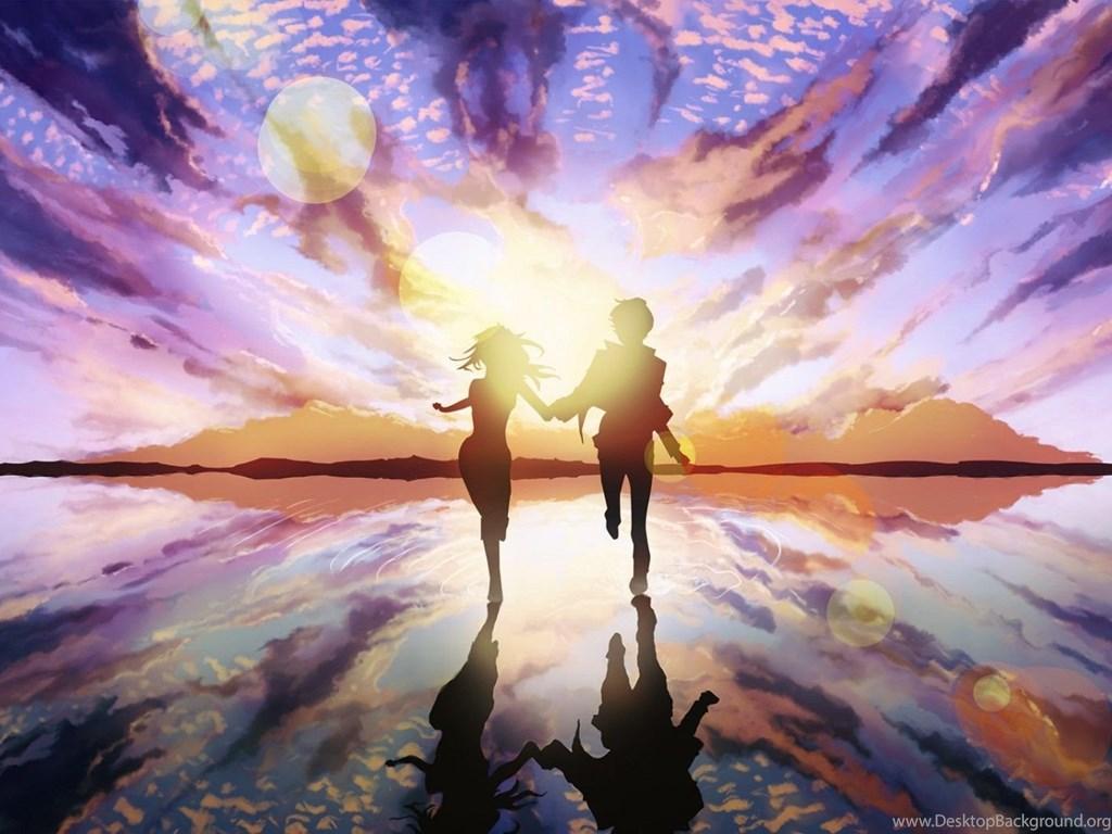 1024x768 Art, Couple, Hug, Love, Happy, Manga Anime Love, Cute, Wallpaper Desktop Background
