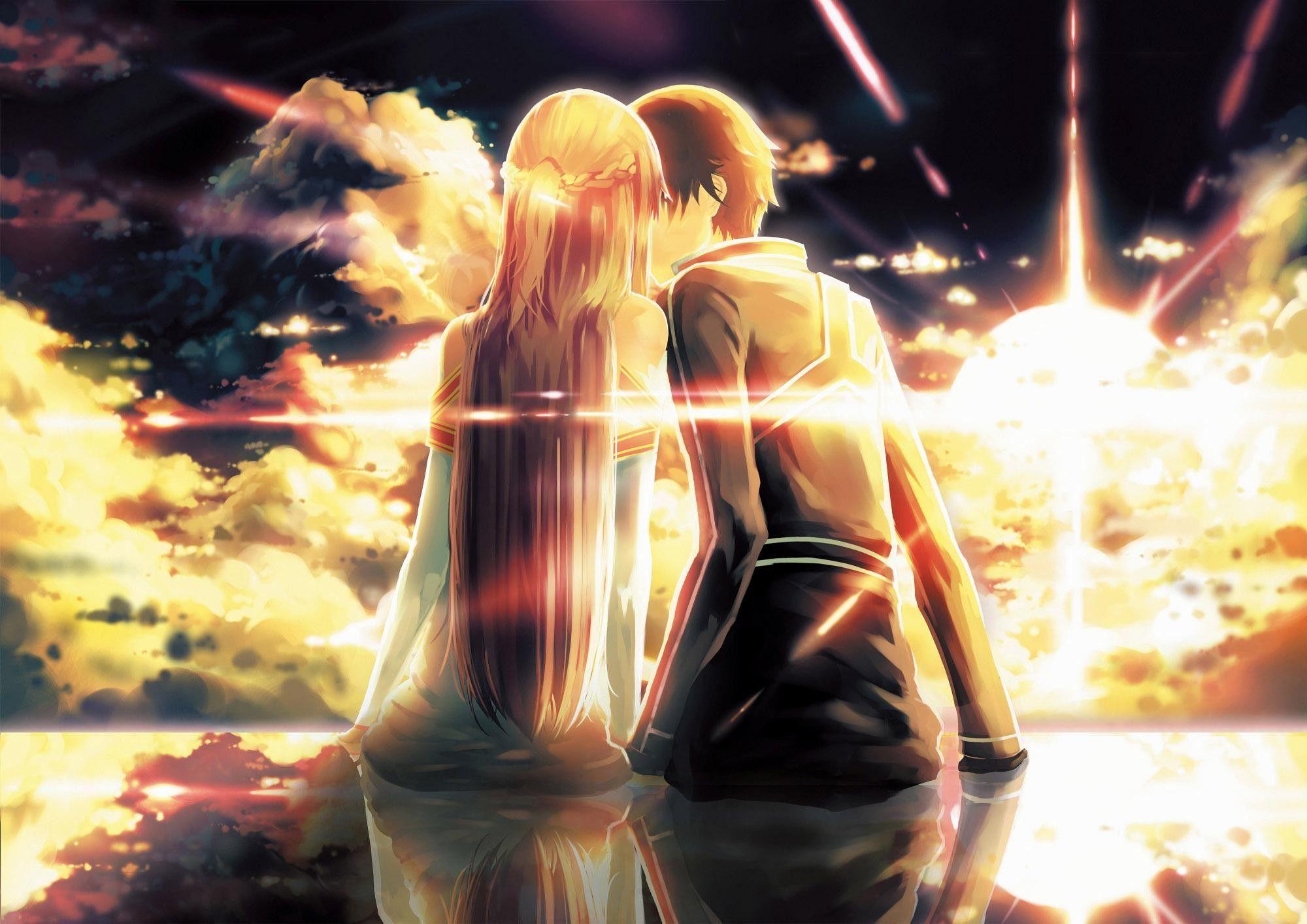 2000x1414 Romantic Anime Couples Wallpaper