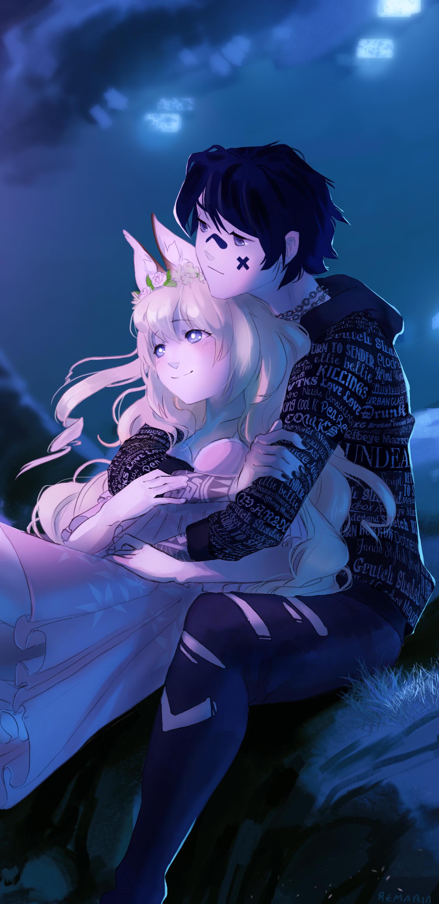 1440x2960 Embraced And Endeared Anime Couple 4k Samsung Galaxy Note S S SQHD HD 4k Wallpaper, Image, Background, Photo and Picture