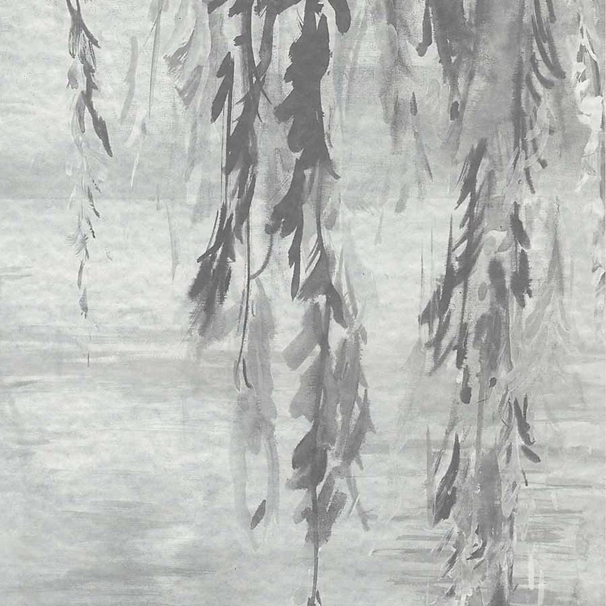 1200x1200 Phillip Jeffries Serenity Light Gray on White Zen Washi Wallpaper 7377