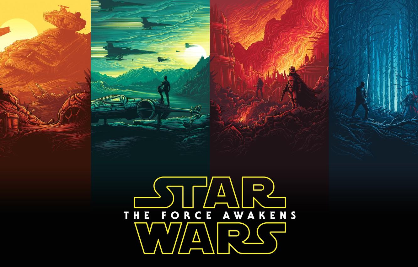 1332x850 Wallpaper Star Wars, Star Wars, poster, The Force Awakens, Episode VII image for desktop, section фильмы