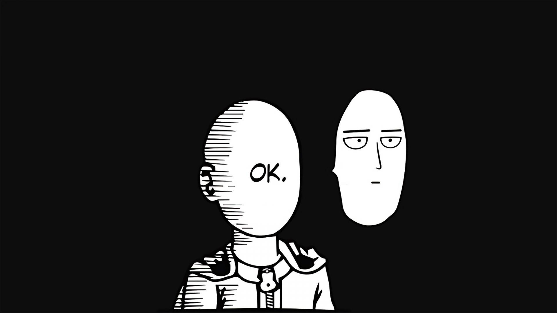1920x1080 Desktop Wallpaper Saitama, One Punch Man, Black And White, HD Image, Picture, Background, D8adfb