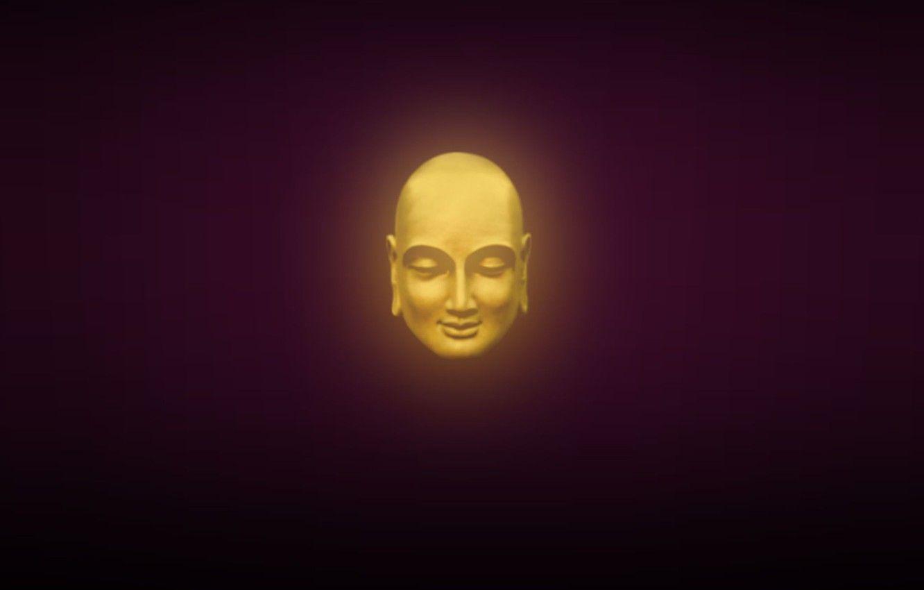1332x850 Wallpaper lights, yellow, serenity, calm, head, mystic, Buddha, Zen