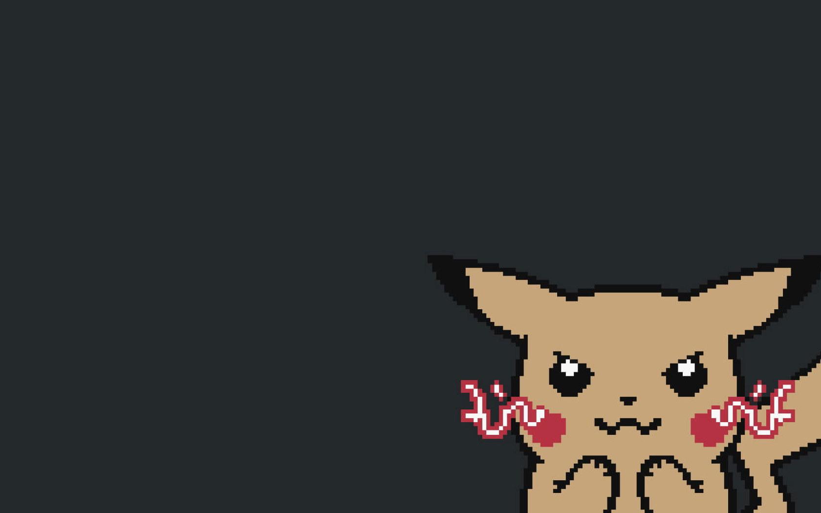 1680x1050 Pokemon Pikachu Clip Art Wallpaper, Minimalism, Pixel Art • Wallpaper For You