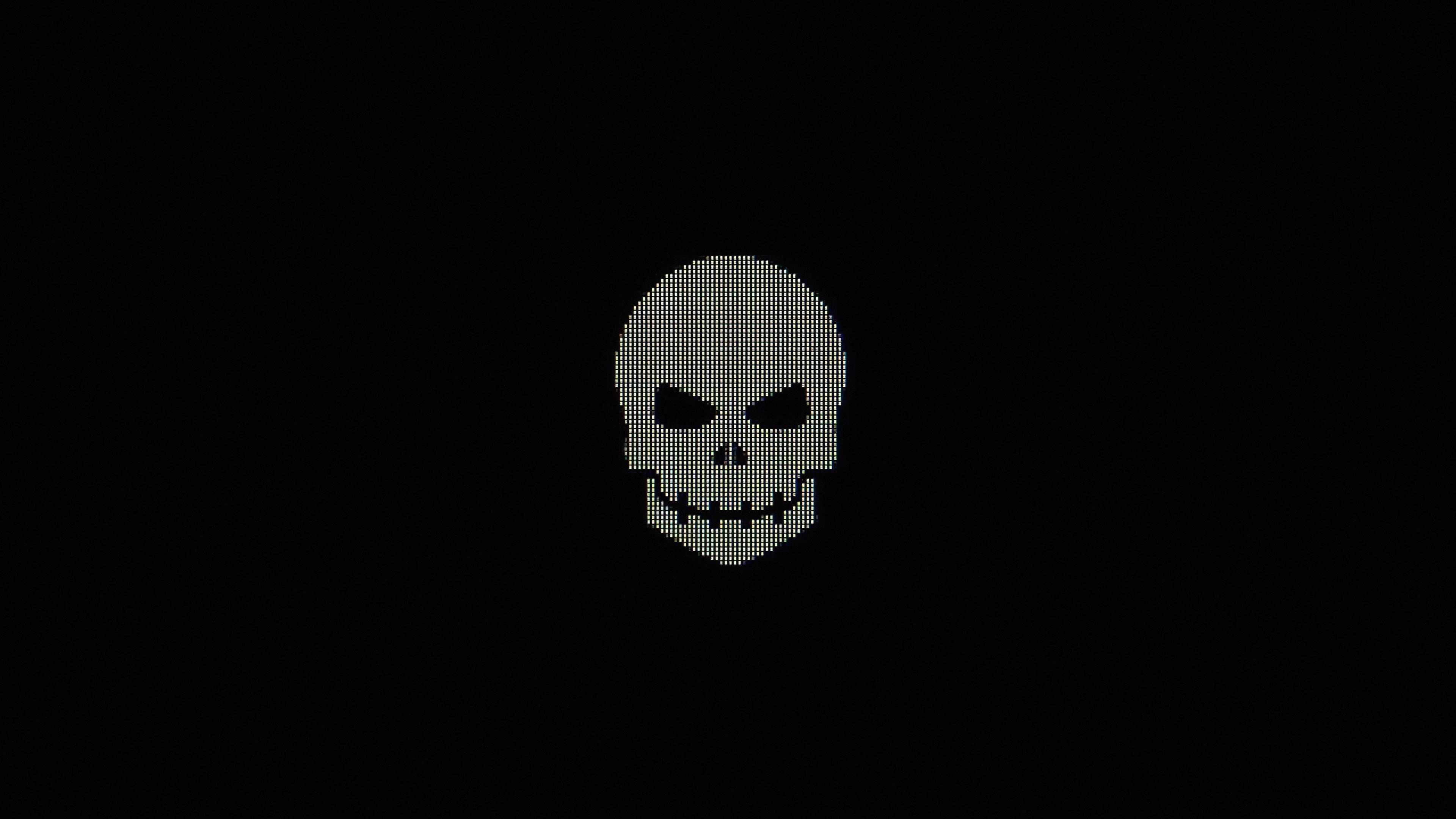 3840x2160 Skull Minimal Pixel 4k, HD Artist, 4k Wallpaper, Image, Background, Photo and Picture