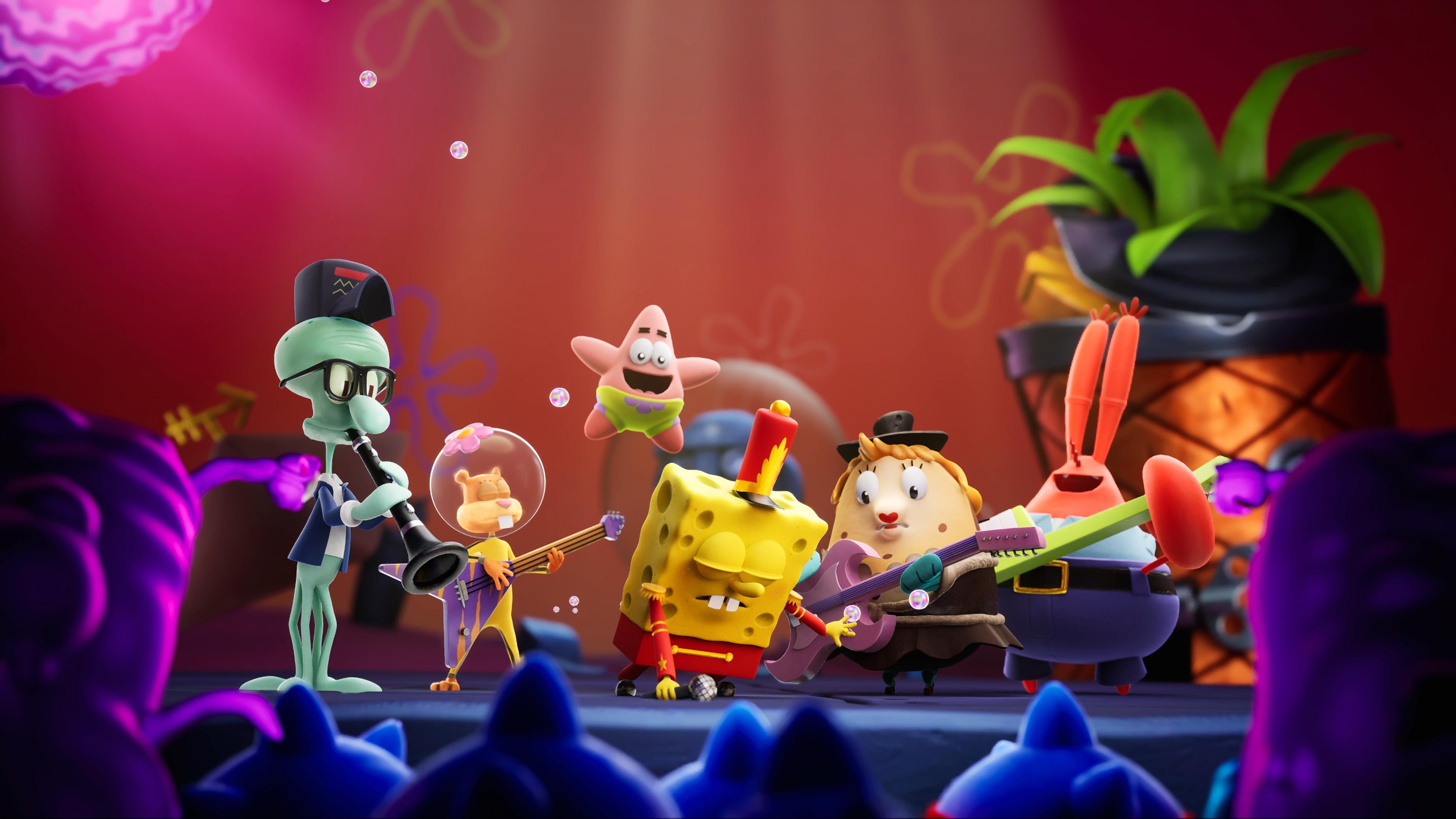 3840x2160 SpongeBob SquarePants: The Cosmic Shake 4k Ultra HD Wallpaper