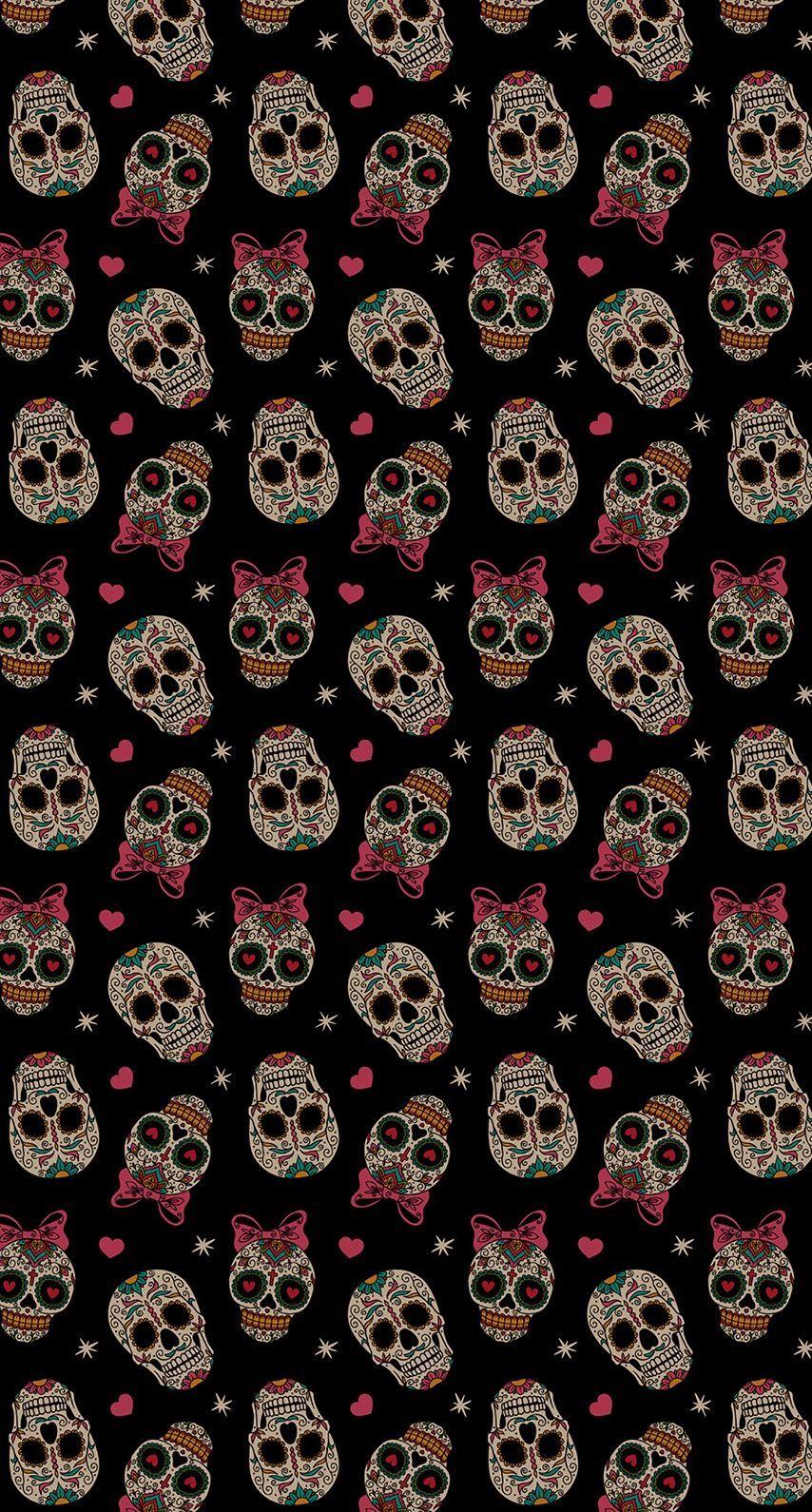 854x1590 Maine Skull iPhone Wallpaper