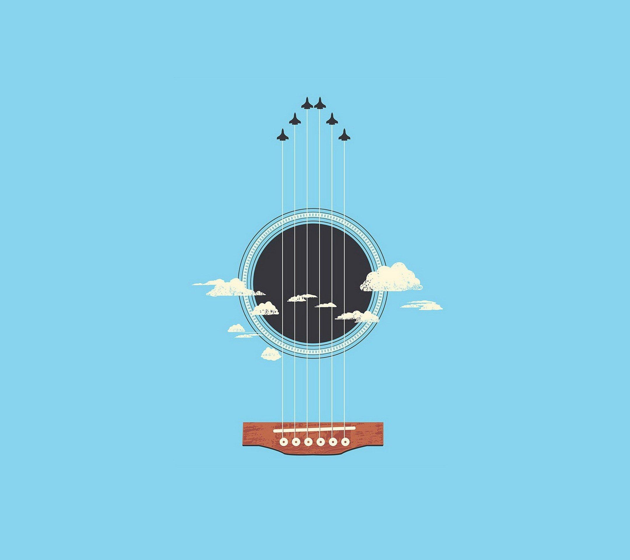 2160x1920 Guitar Negative Space