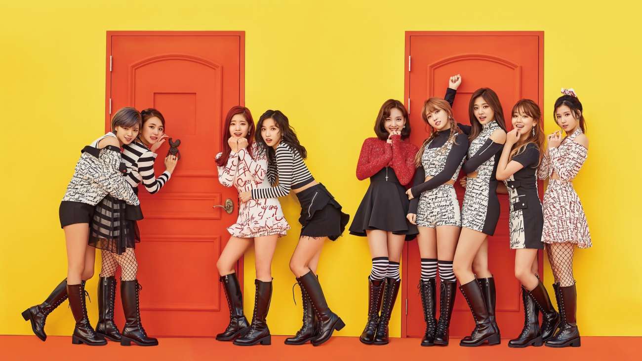 1300x731 Cute Girls From The Girl Group Twice Album Knock Knock