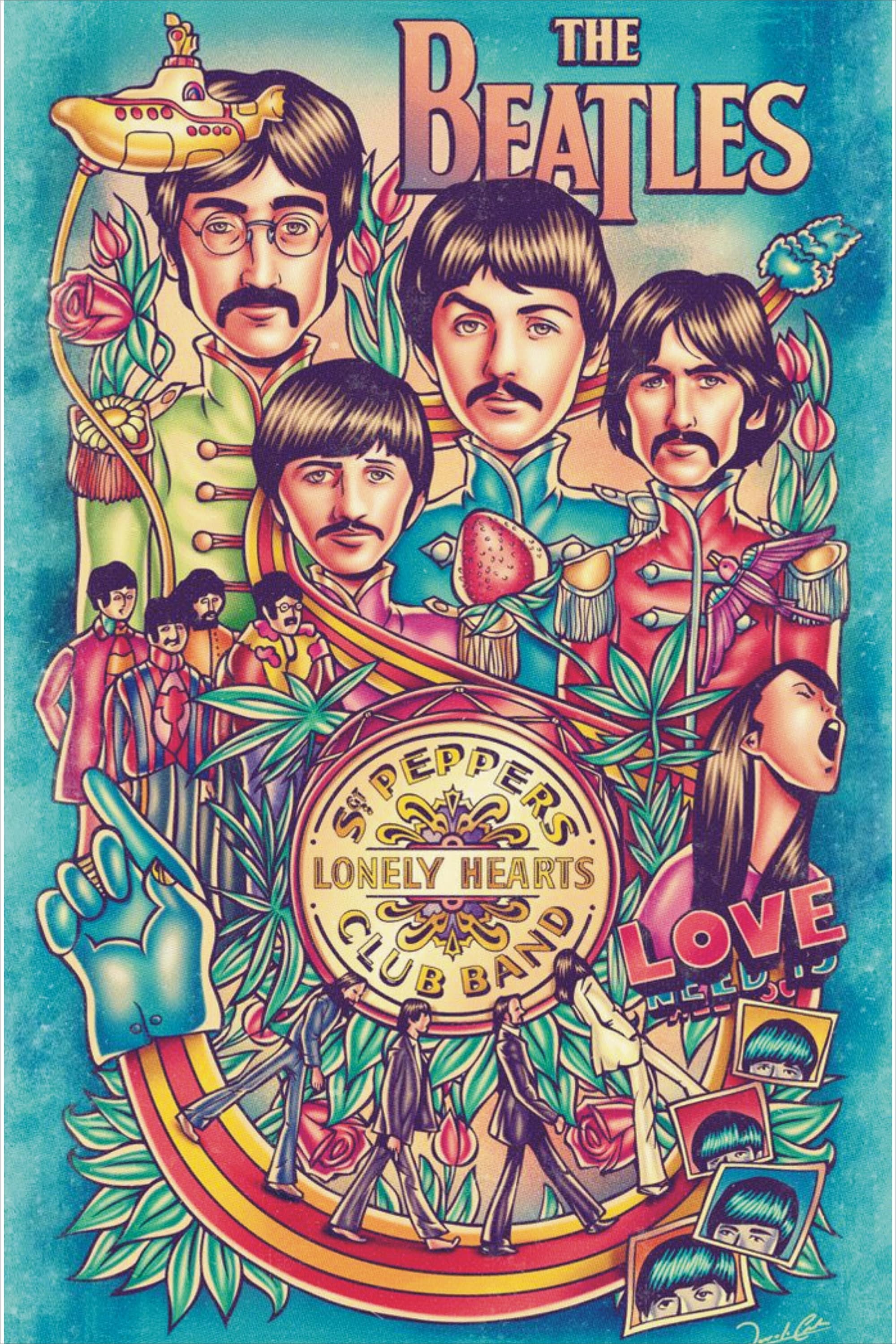 2000x3000 BEATLES Sgt Peppers 12x18 Poster Rock Band Art