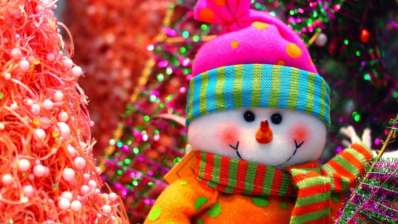 1366x768 Christmas Snowman Wallpaper
