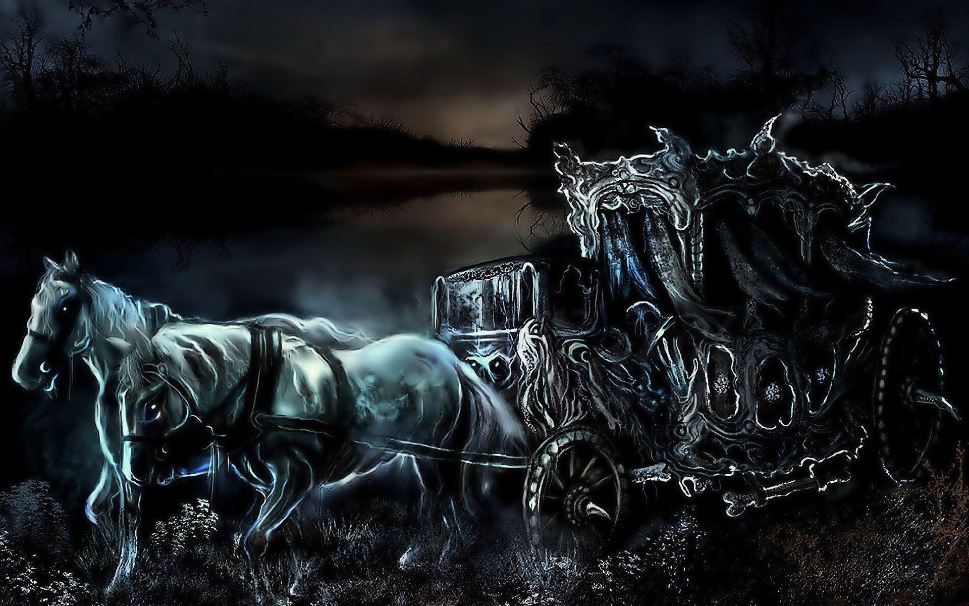 1920x1200 Raven and Horse Wallpaper