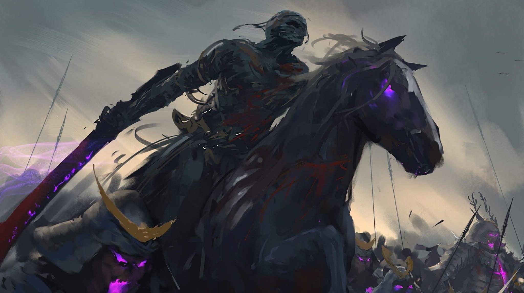 2048x1146 Mummy Warrior Riding Horse Wallpaper, HD Fantasy 4K Wallpaper, Image, Photo and Background