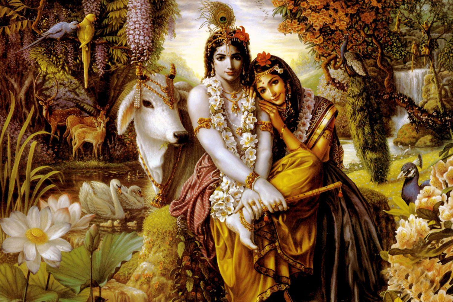 Krishna Radha Wallpapers Top Free Krishna Radha Backgrounds Wallpaperaccess