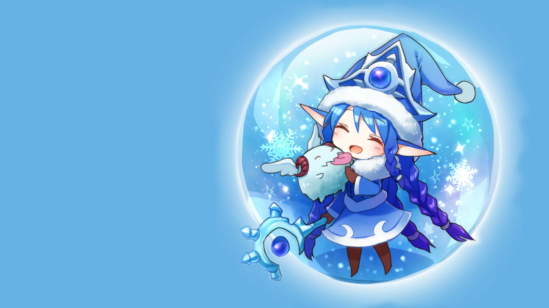 1920x1080 Lulu Wallpaper (League Of Legends), Chibi, Blue, Adult, Women, Emotion • Wallpaper For You
