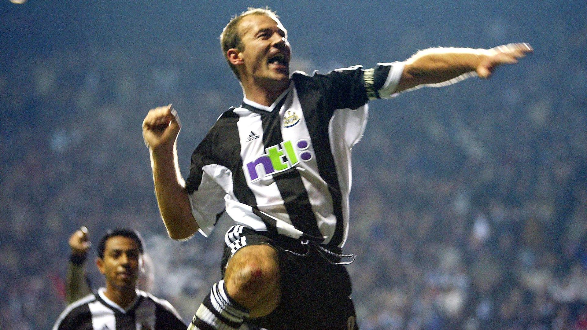 1920x1080 Newcastle captain Alan Shearer celebrates his pena