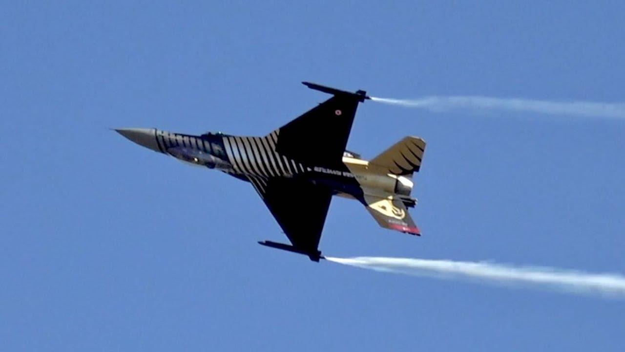 1280x720 Solo Turk General Dynamics F 16C Fighting Falcon Turkish Air Force Flying Display RIAT 2018 AirShow