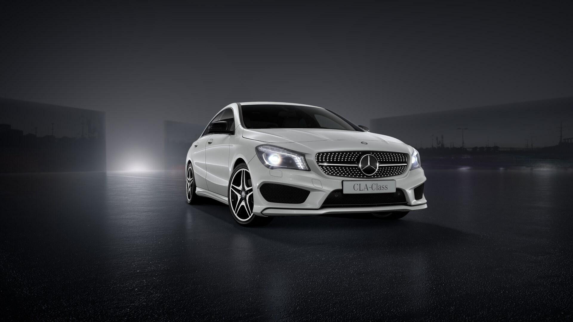 1920x1080 Cars AMG white cars Mercedes Benz auto CLA cla 200 wallpaper