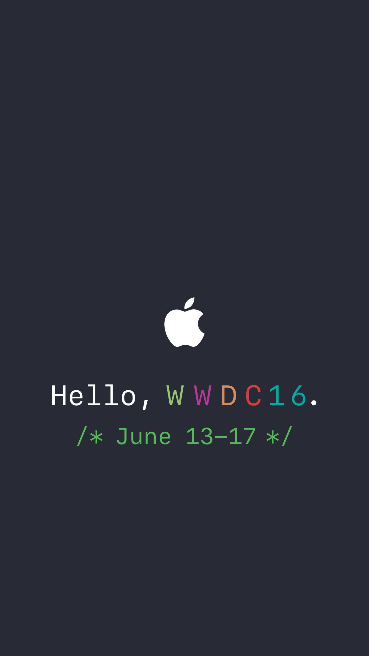 1242x2208 Apple WWDC 2016 wallpaper