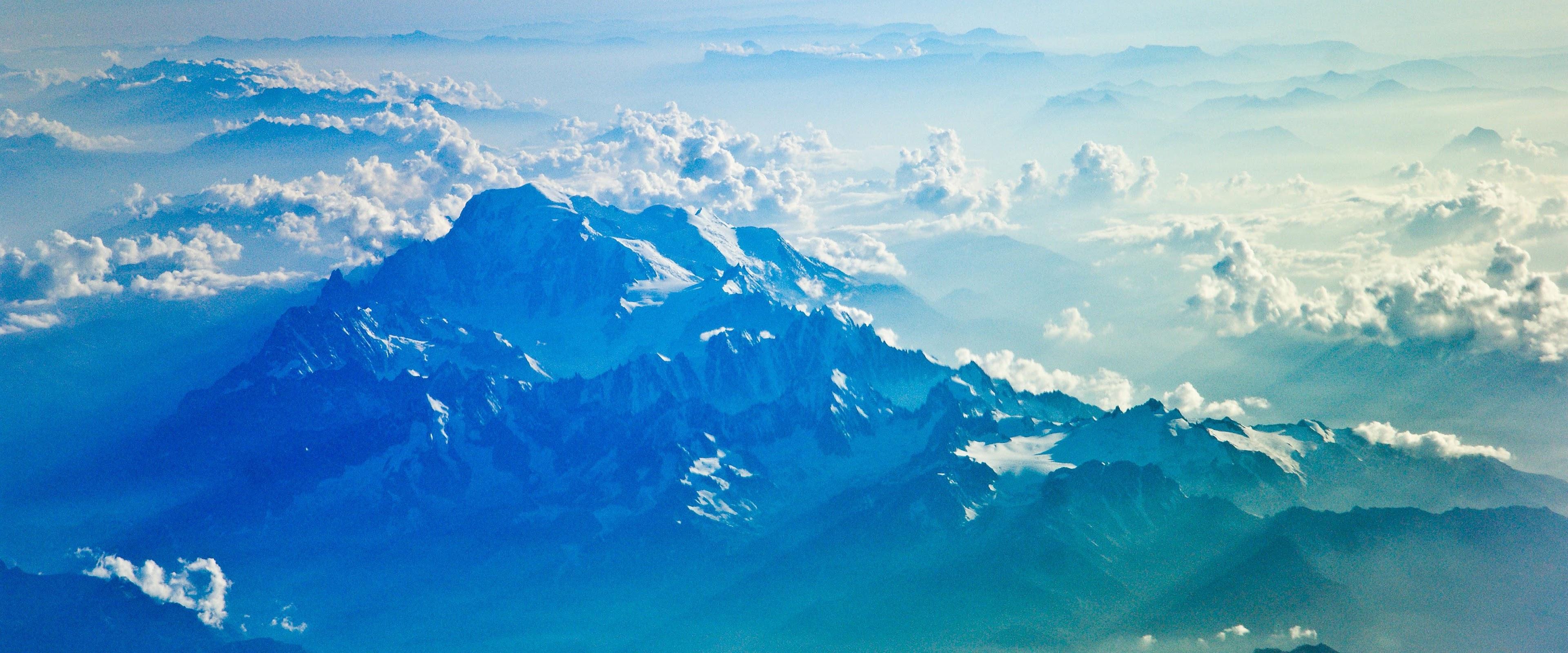 3840x1600 Mountains Clouds 4K Wallpaper