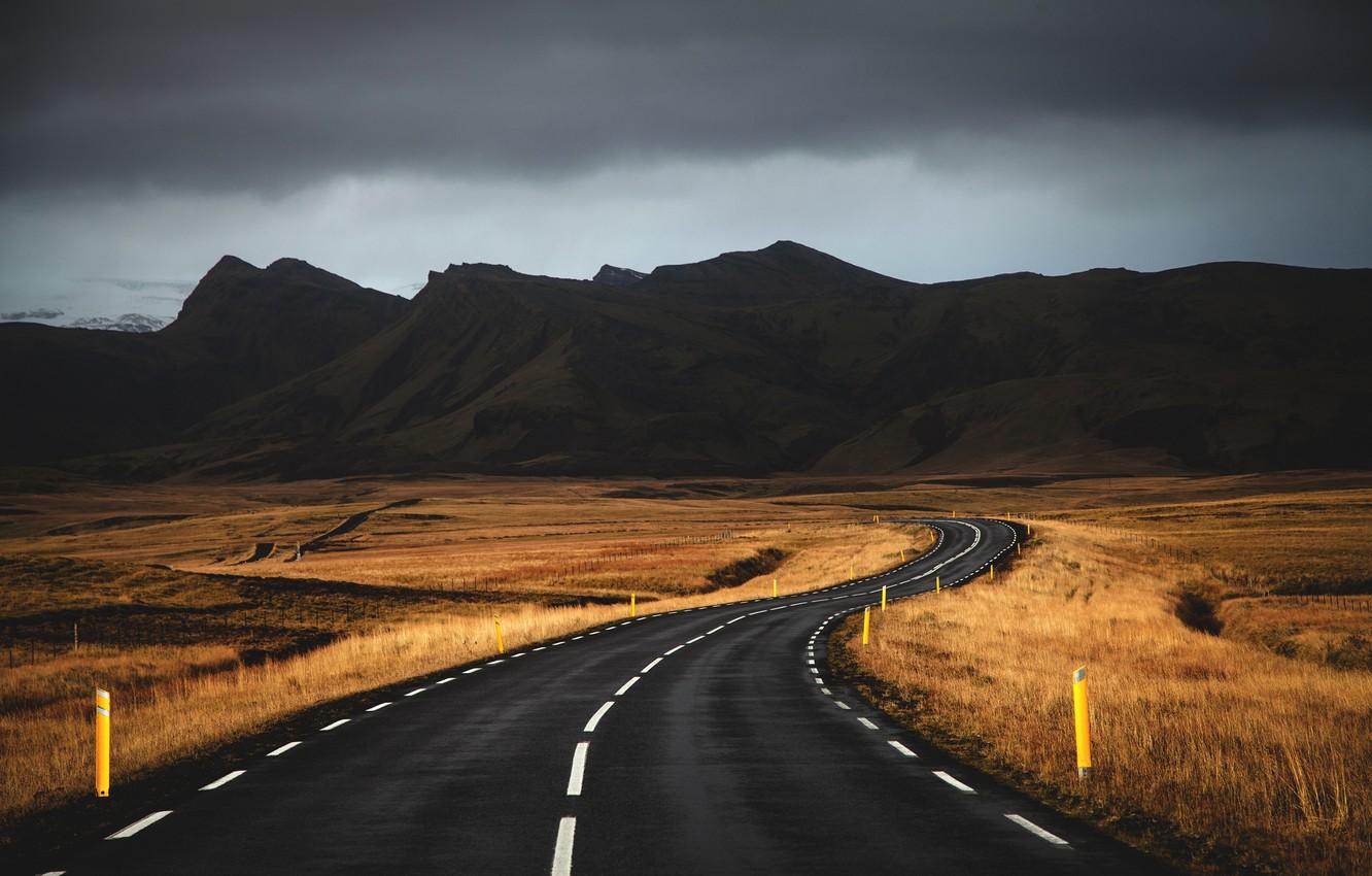 1332x850 Wallpaper road, clouds, mountains, road, mountains, clouds image for desktop, section пейзажи