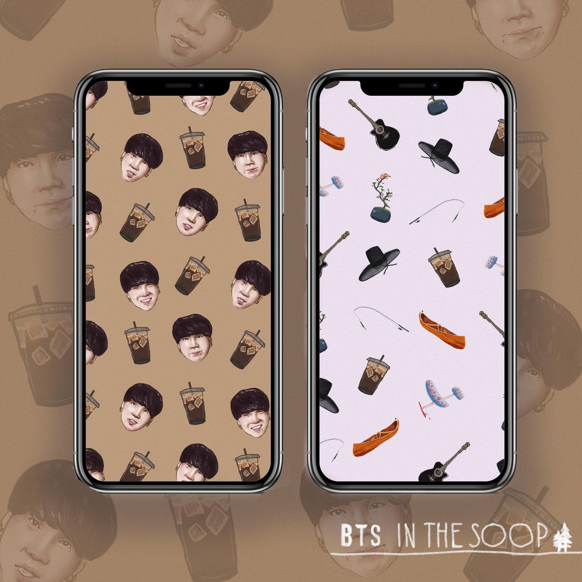 2000x2000 Suga BTS Phone Wallpaper Digital Instant Download Lock