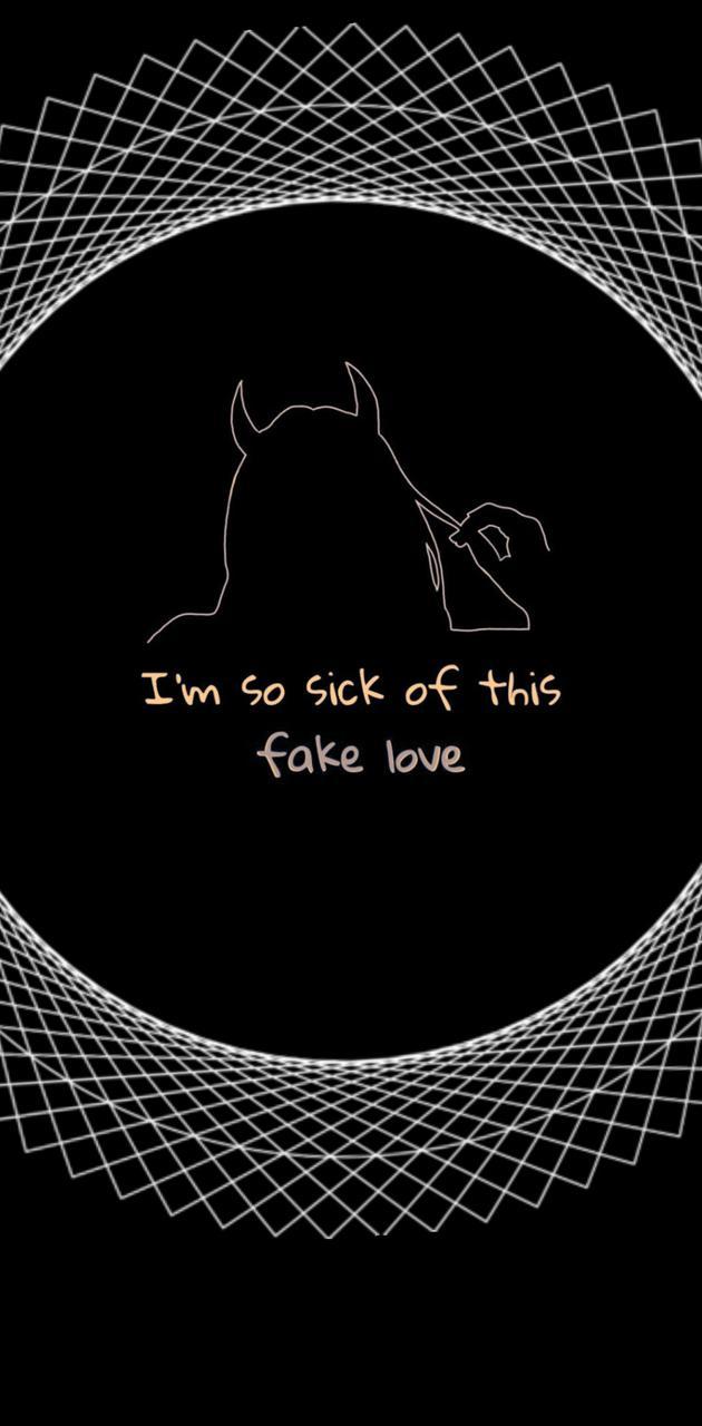 630x1280 Fake Love wallpaper