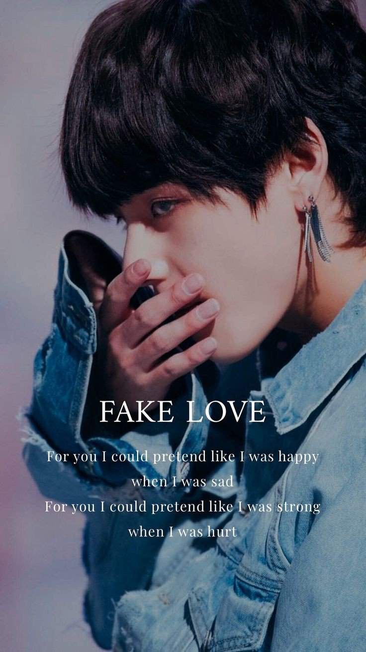 736x1308 Fake love V wallpaper