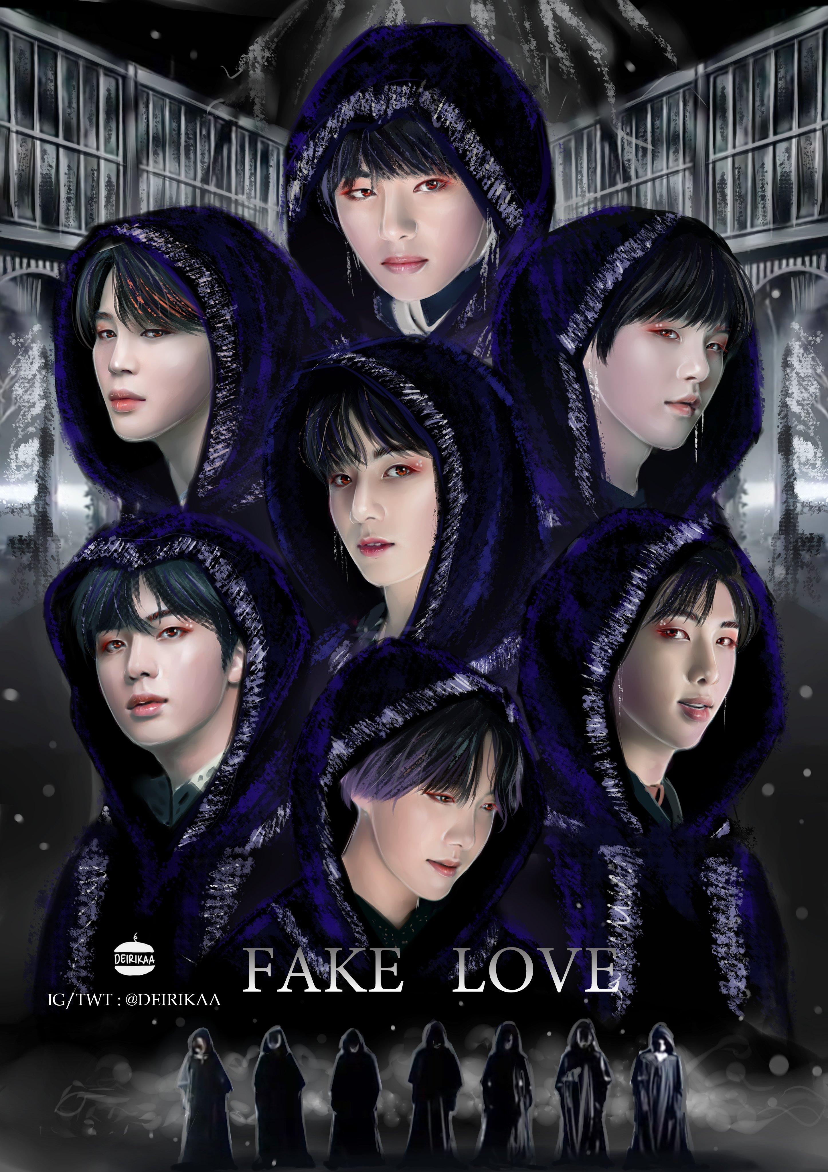 2893x4092 fake love wallpaper, black hair, eye, gothic fashion, cg artwork, goth subculture, photography, games