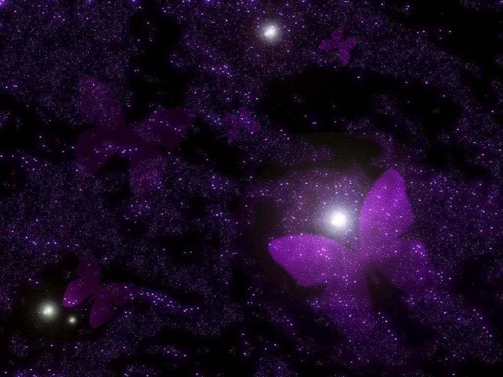 1024x768 Purple Butterfly Background