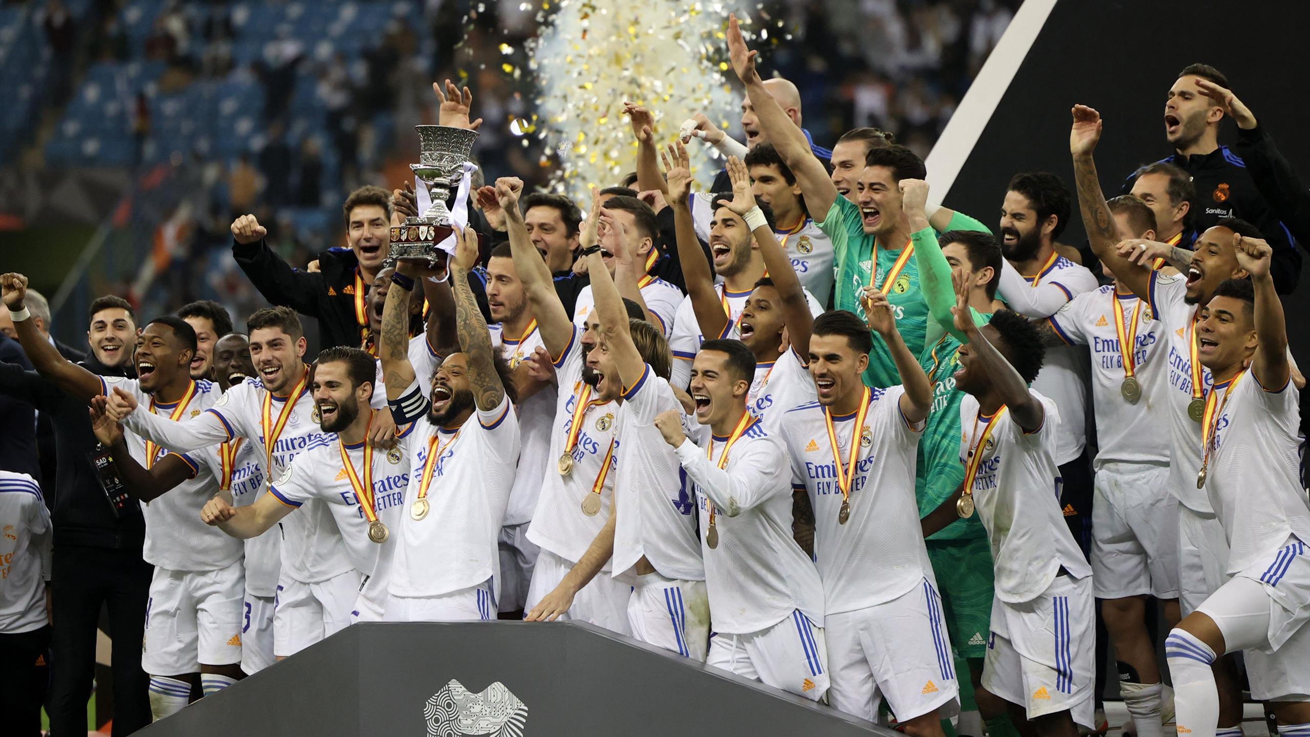 2560x1440 Karim Benzema, Luka Modric strike as Real Madrid beat Athletic Club to win Spanish Super Cup