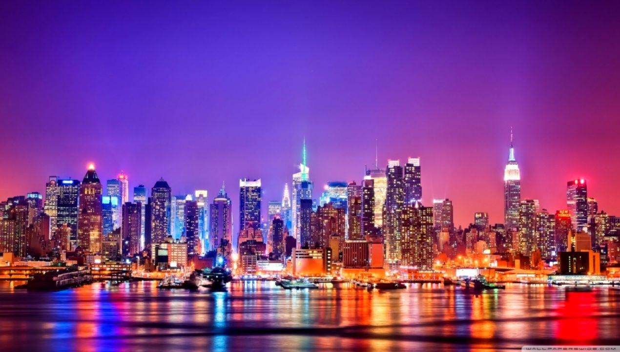 1270x721 New York City Skyline At Night ❤ 4k HD Desktop Wallpaper New York City