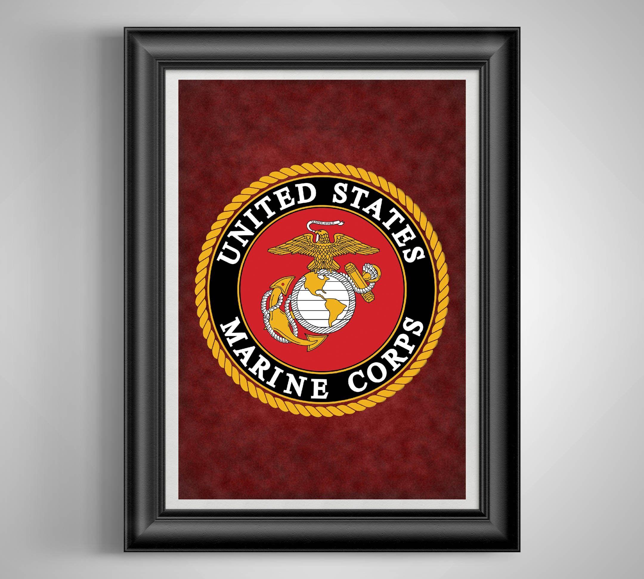 2160x1944 Great USMC Marine Logo Marine Corps Gifts Marine Girlfriend Military Decor Marine Wife Master Bedroom Decor Uncle Gift for Uncle Godfather Gifts Usmc Quotes