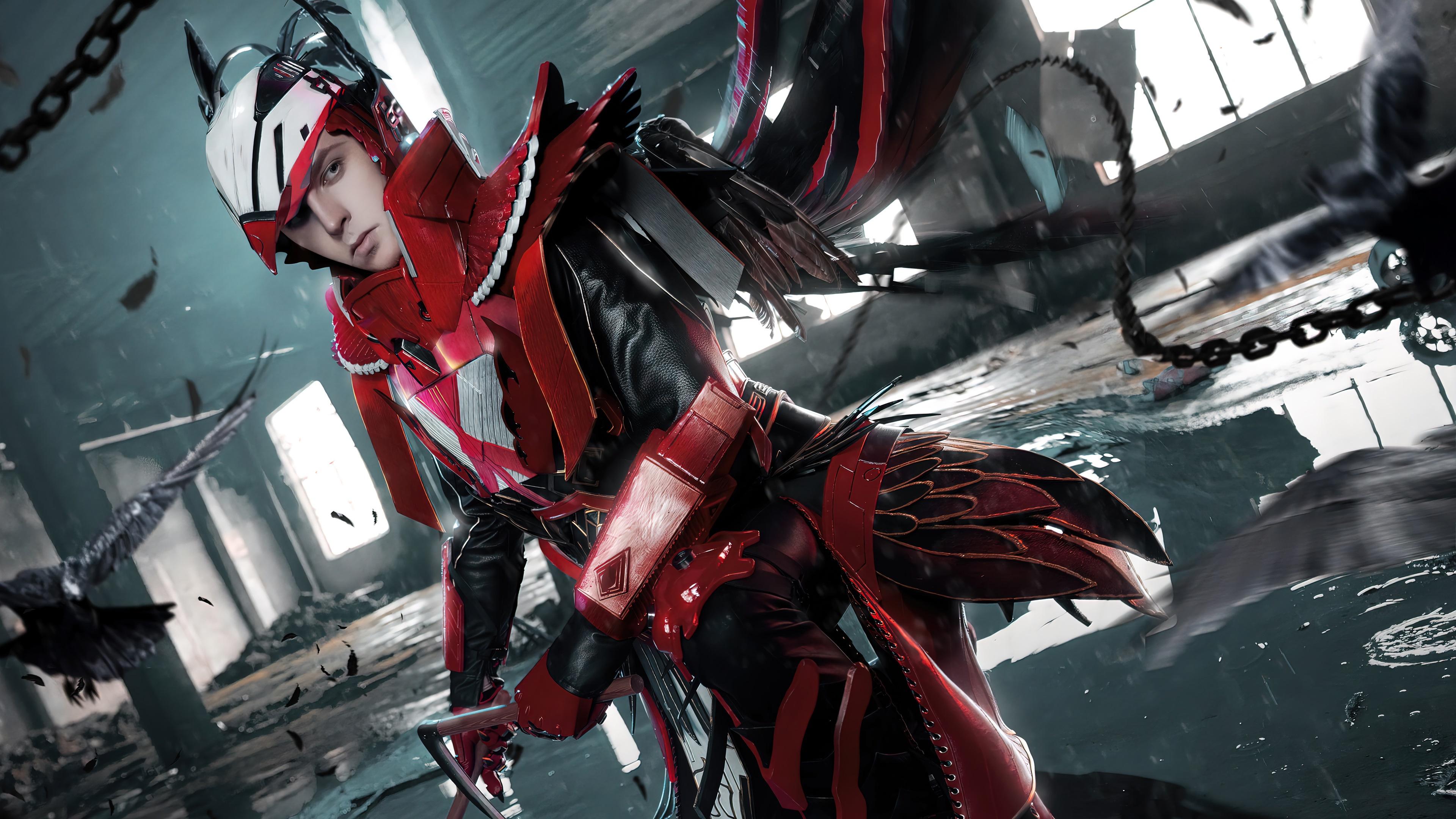 3840x2160 pubg, mobile, blood raven, x suit, cosplay, 4k, pc, wallpaper HD Wallpaper