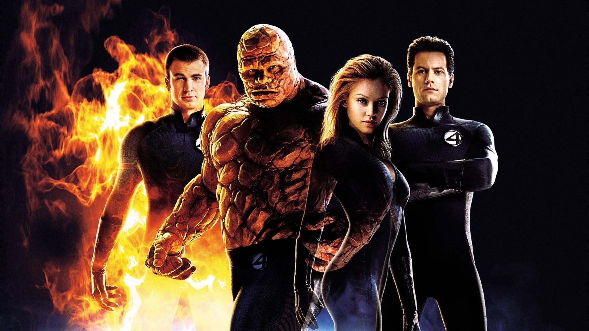 1920x1080 Movies Fantastic Four Jessica Alba Invisible Woman Susan Storm Human Torch Mr Fantastic Chris Evans Wallpaper:1920x1080