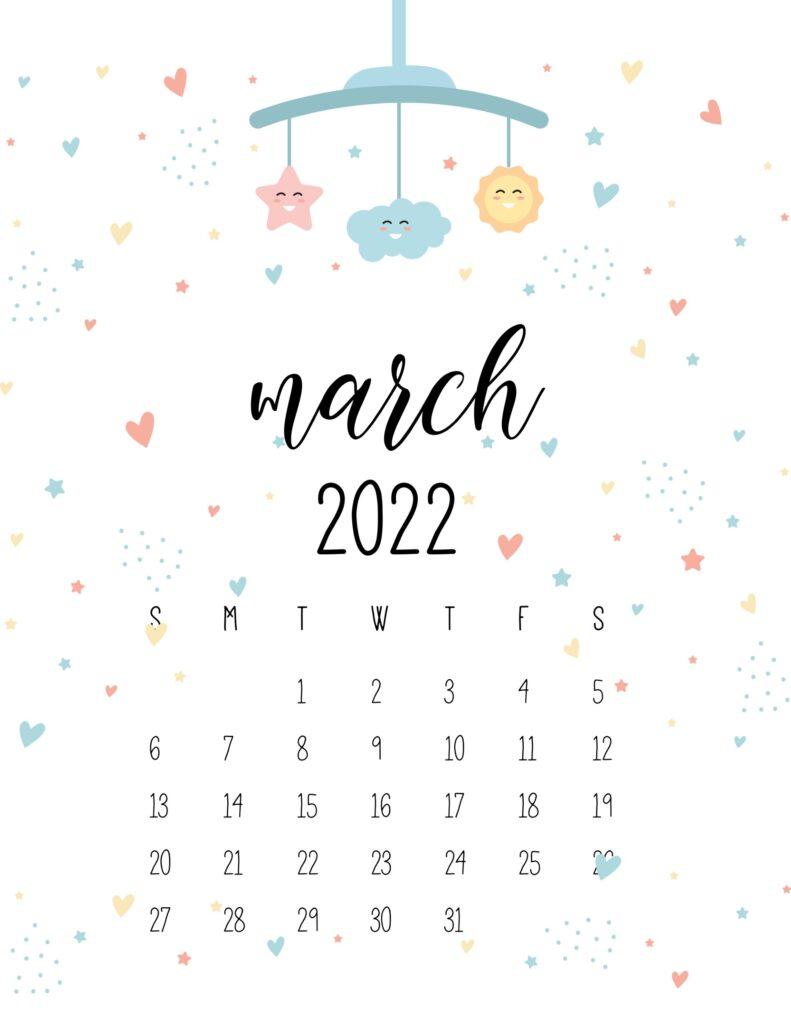 791x1024 Free Printable March 2022 Calendars