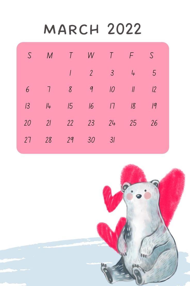 736x1104 iPhone March 2022 Cute Calendar Wallpaper for Love. Cute calendar, Calendar wallpaper, Love wallpaper