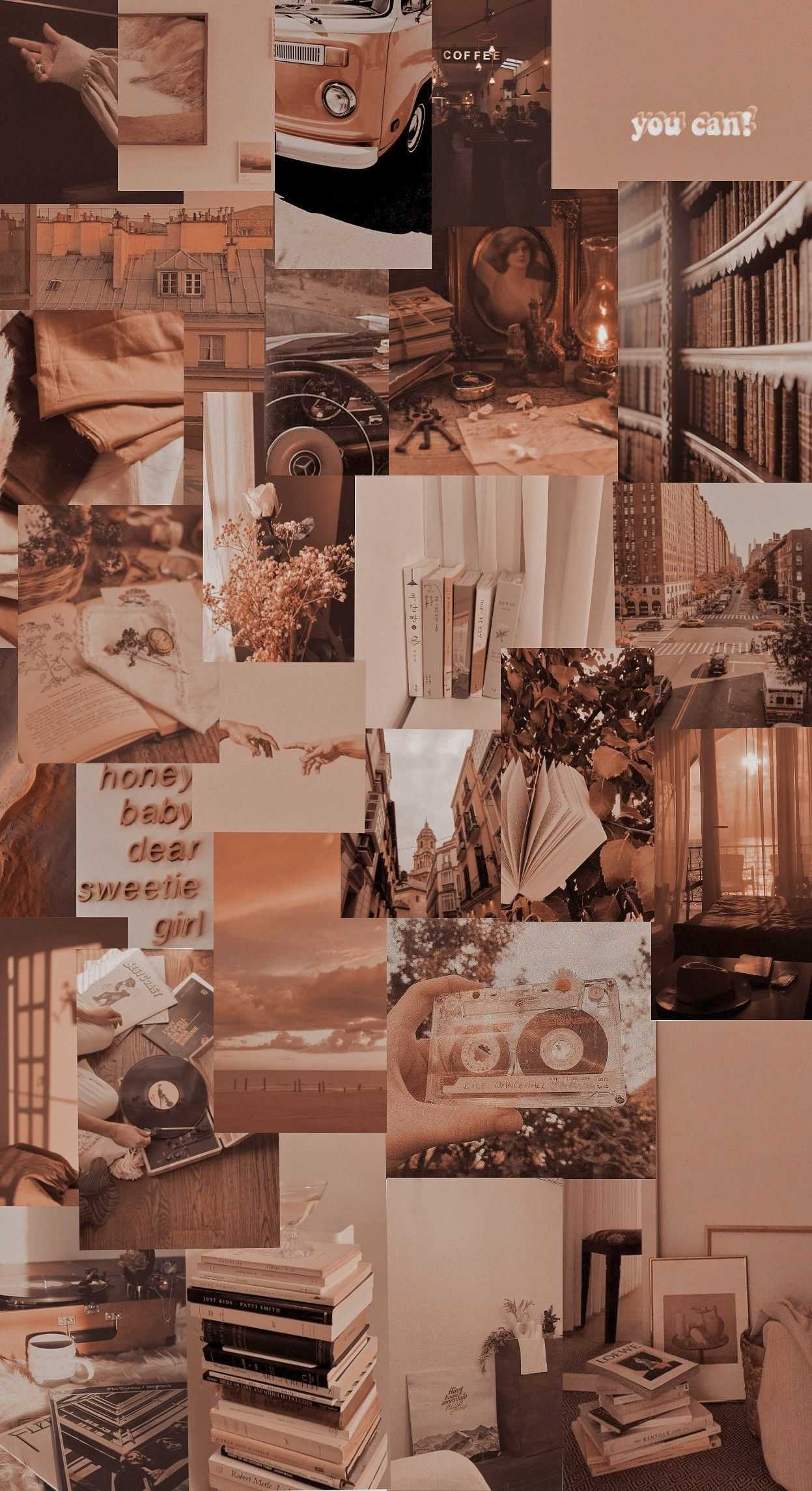 1247x2289 Brown Aesthetic Wallpaper