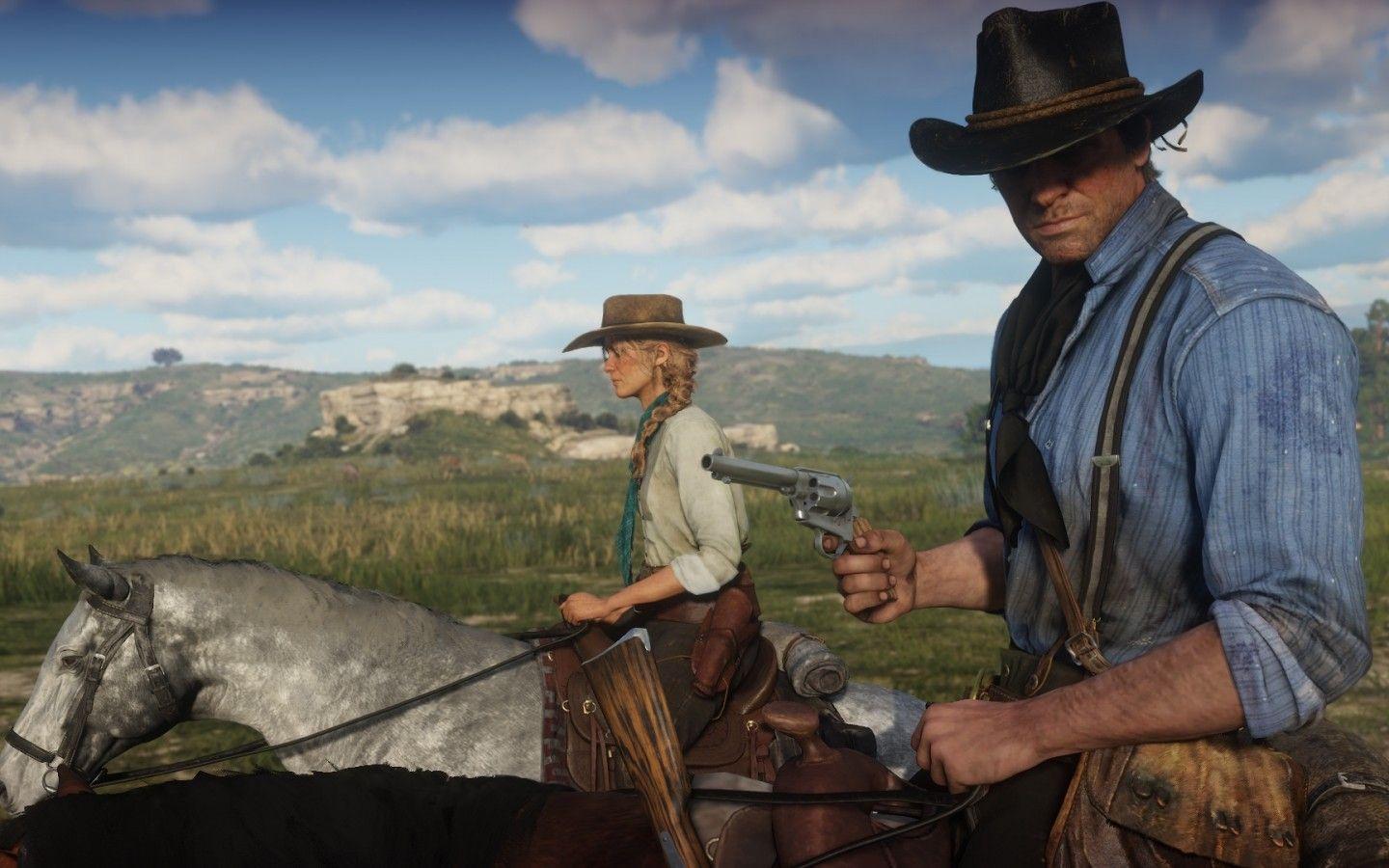 1440x900 Download 1440x900 Red Dead Redemption Cowboys, Horses Wallpaper