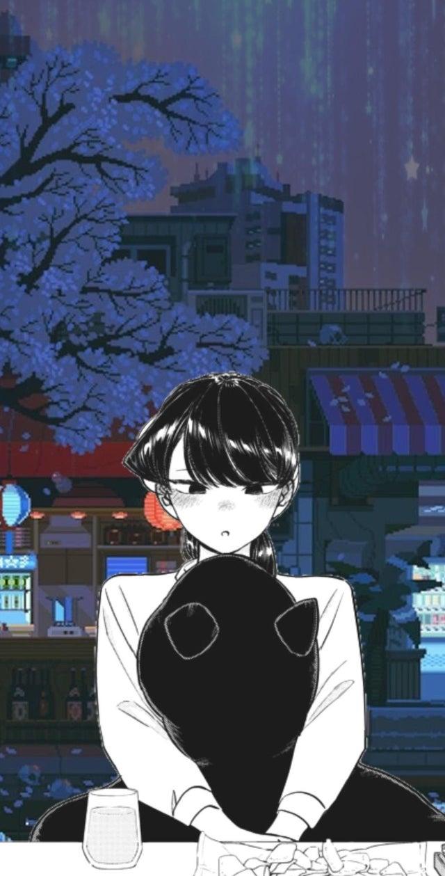 640x1259 It's Not Much, But It's A Komi San Phone Wallpaper I Made : R Komi_san