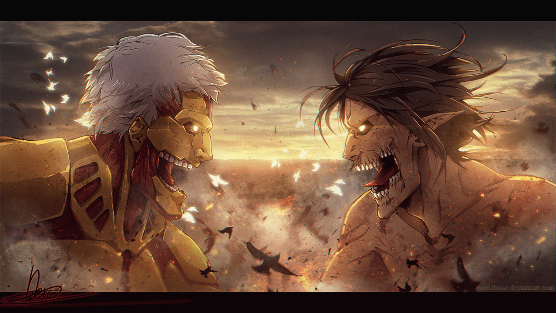 1920x1080 Shingeki no Kyojin, Armored Titan, Eren Jeager, anime, titan HD Wallpaper