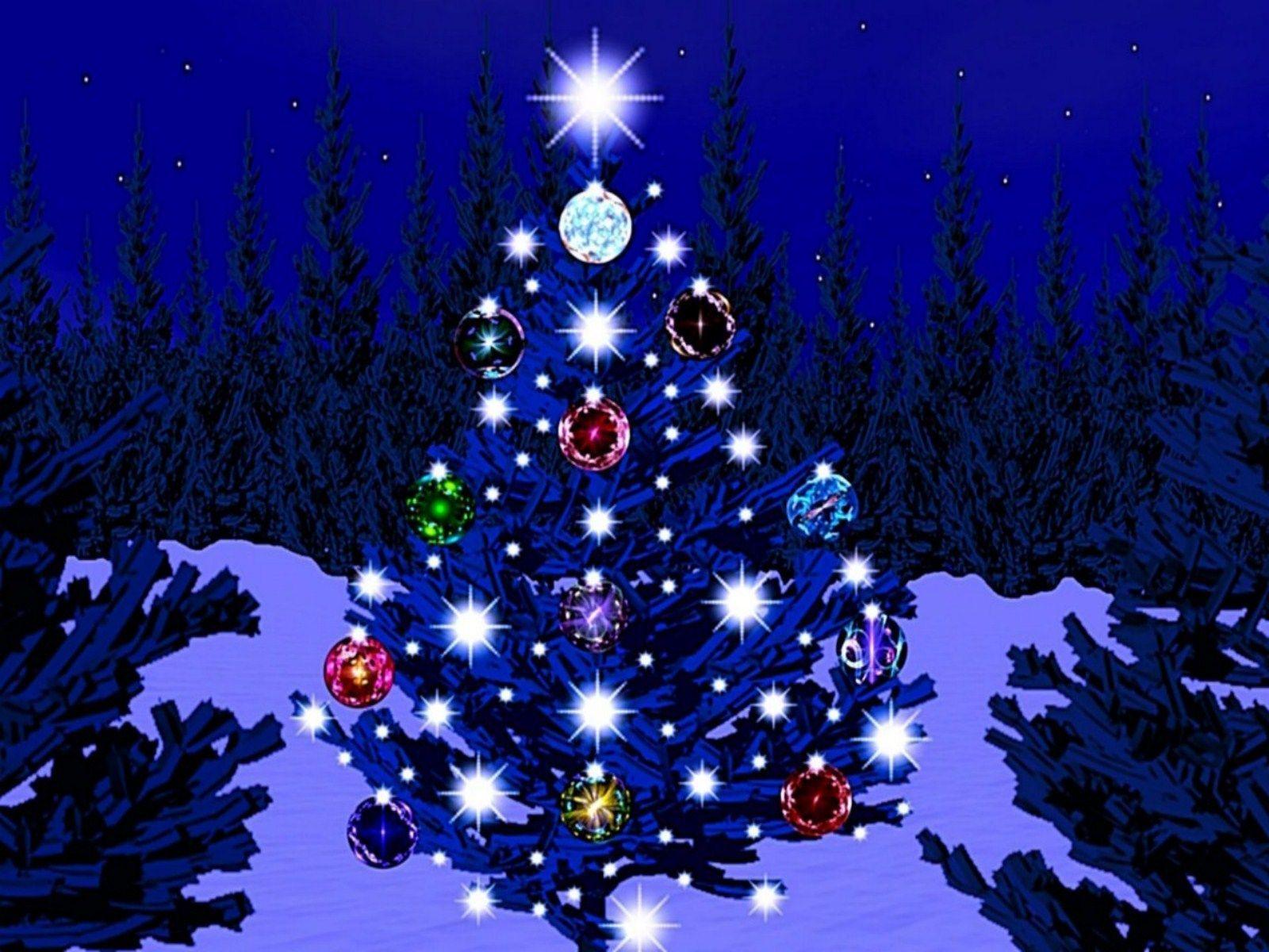 1600x1200 Blue Christmas Tree Lights Wallpaper. Christmas tree picture, Tree lights wallpaper, Blue christmas tree