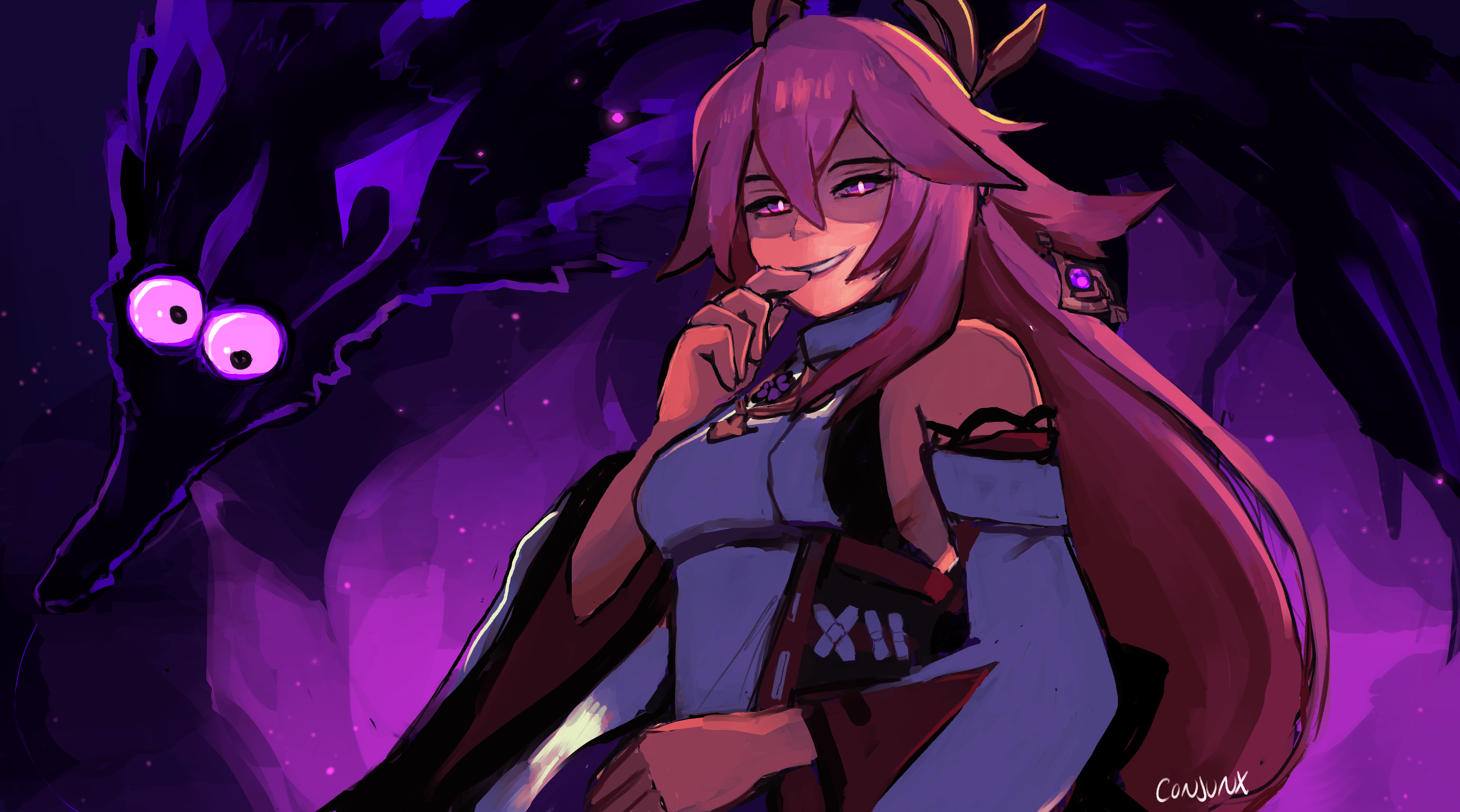 4267x2375 Perfectly Normal Yae Miko Art By Me : R Genshin_Impact