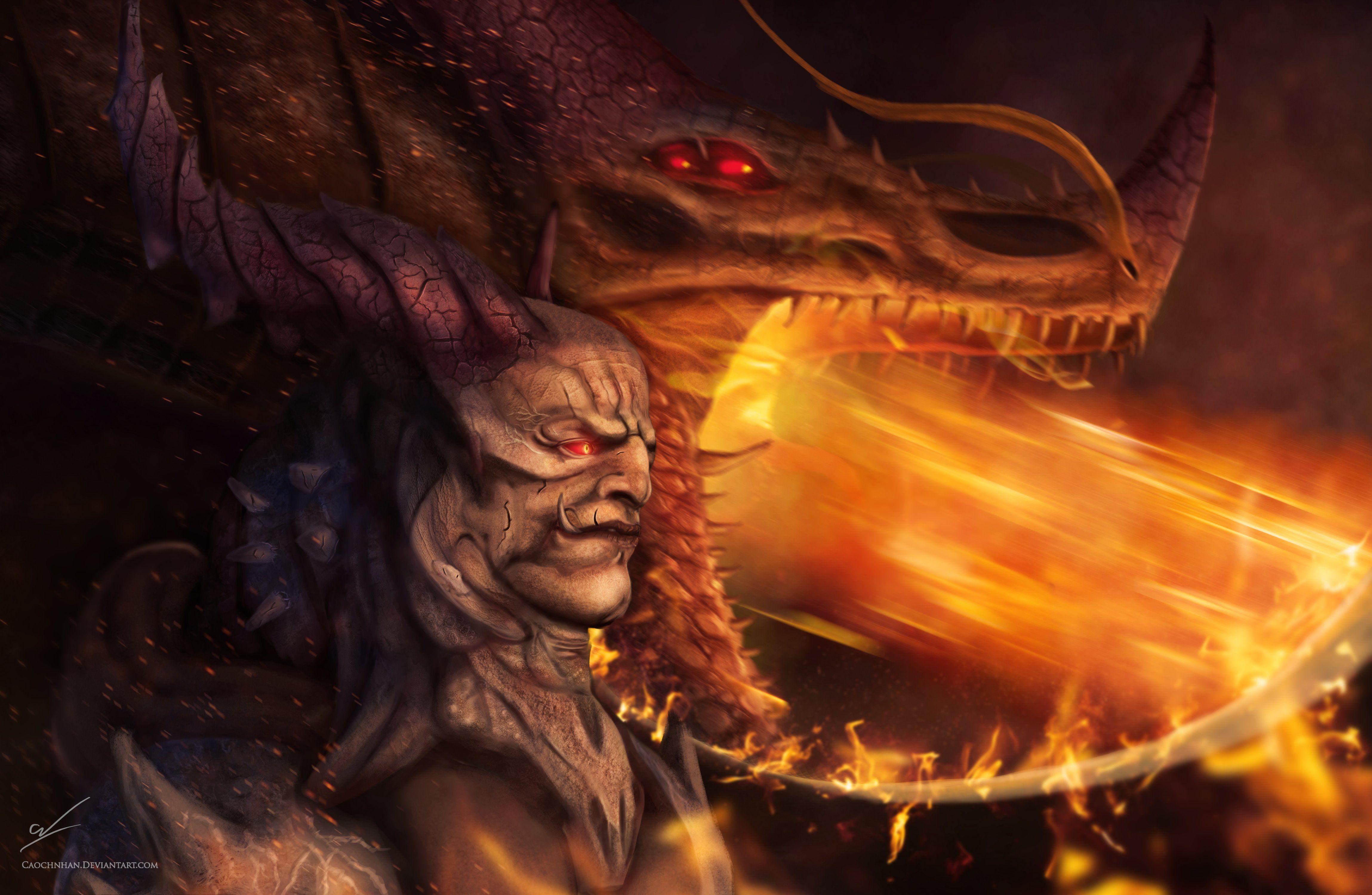 4597x3000 Evil Dragon Wallpaper