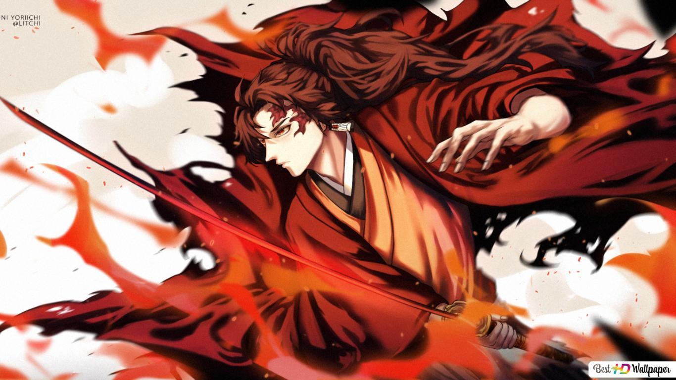 Download wallpaper Anime, online, Demon Slayer Kimetsu no Yaiba, Kimetsu no  Yaiba, Blade of Demon Destruction, The blade cleaves demons, section shonen  in resolution 1366x768