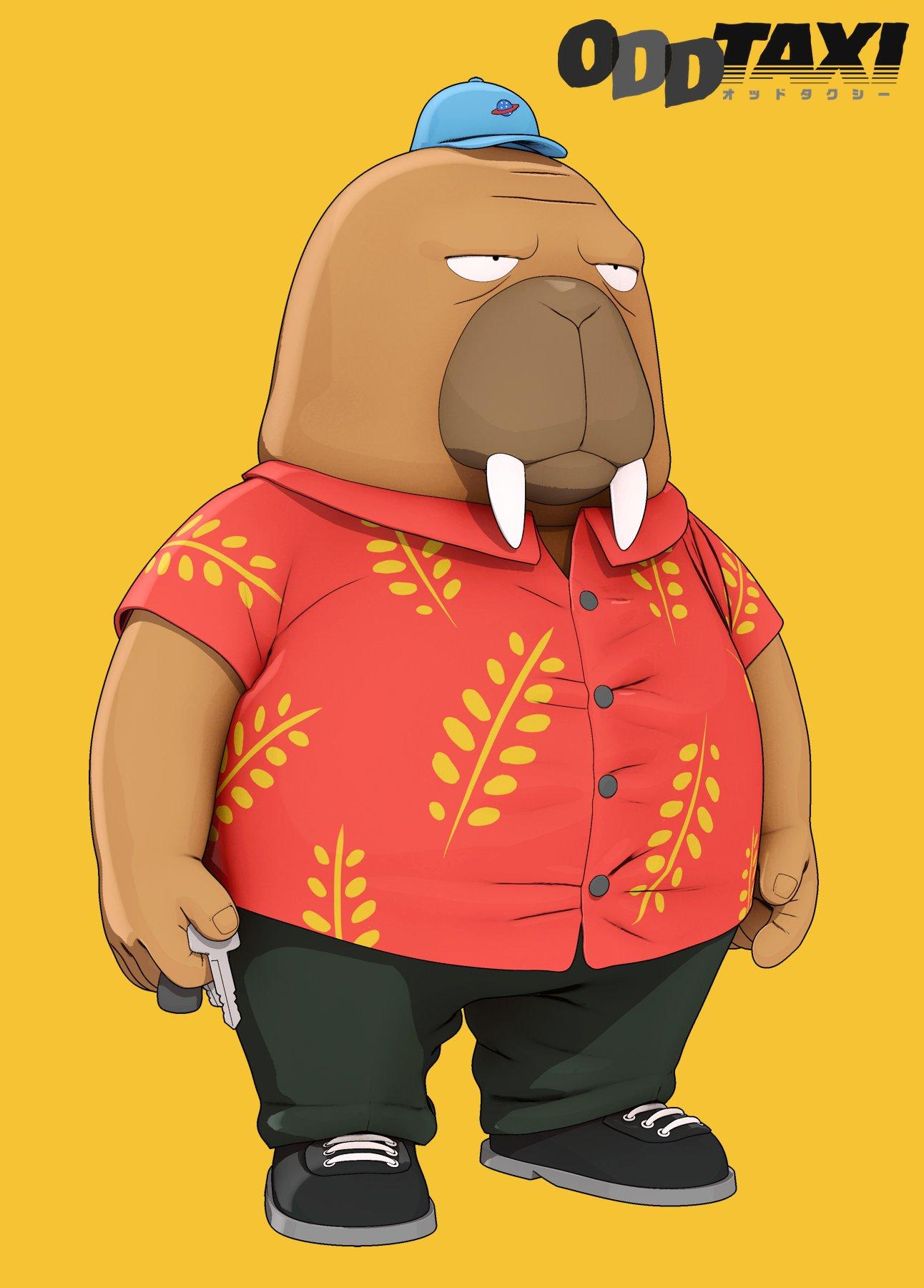1292x1800 Bighank Odokawa from Odd Taxi in 3D! Messing around with some SoMuchNPR in zbrush for the toon shading