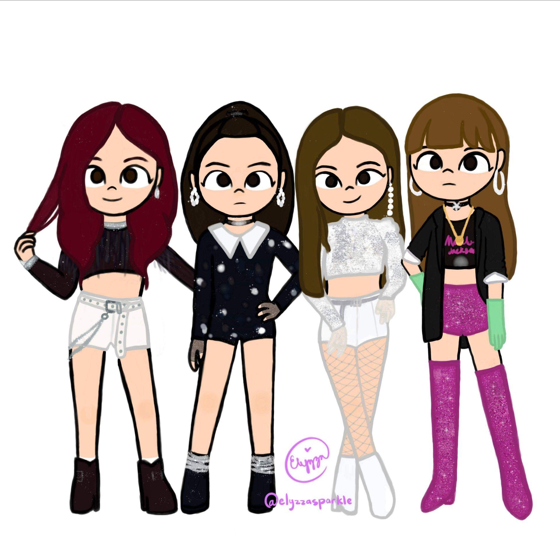 Blackpink Drawing Wallpapers - Top Free Blackpink Drawing Backgrounds ...