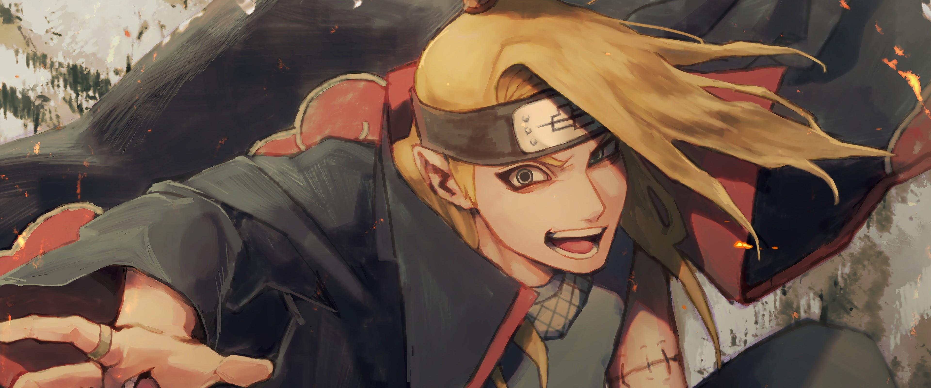 3840x1600 Deidara Akatsuki 4K Wallpaper